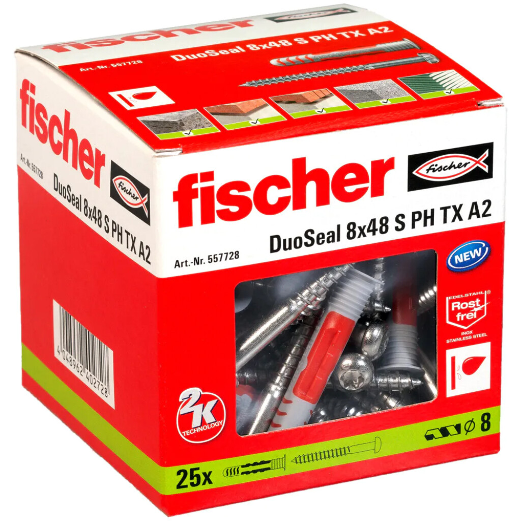 Fischer DuoSeal 8 X 48 S PH TX A2 Art.Nr. 557728